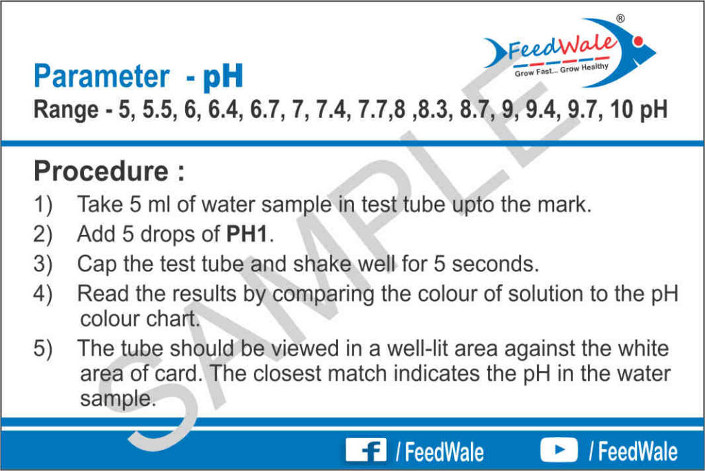 FeedWale pH Test Kit Fresh Water 225 Tests Per Kit FeedWale